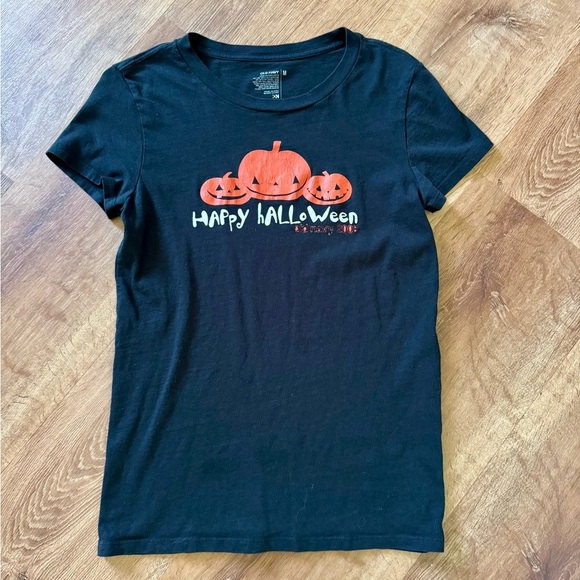 Old Navy Happy Halloween Black 100% Cotton T-Shirt Size Medium - Picture 1 of 6